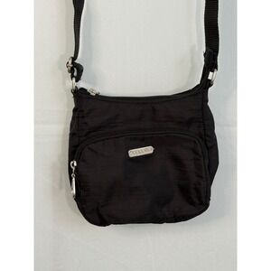 Baggallini Crossbody Bag Womens Small Black Nylon Adjustable Strap Travel Pocket